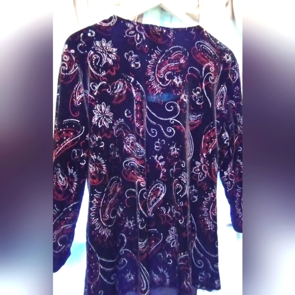 Studio 1940 Vintage Velvet Cross Over Top View 4